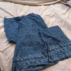 NATURAL LIFE Blue Patterned Boot Cut Pants